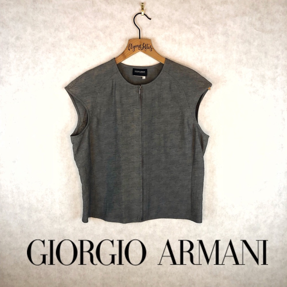 GIORGIO ARMANI | Gray Chic Sleeveless Top